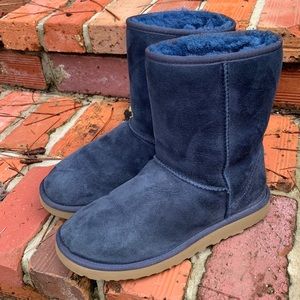 Navy Blue Ugg Classic Short II Boots